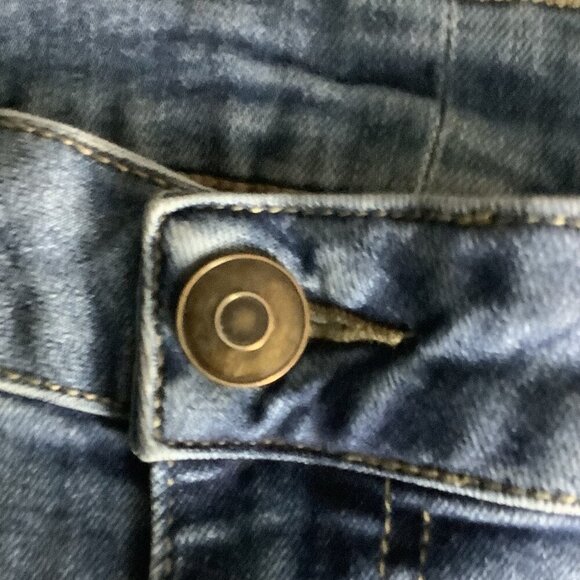 Venezia Womens Distressed Denim Jeans Sz 24 Blue 5 Pocket Design Button Closure - Picture 16 of 16